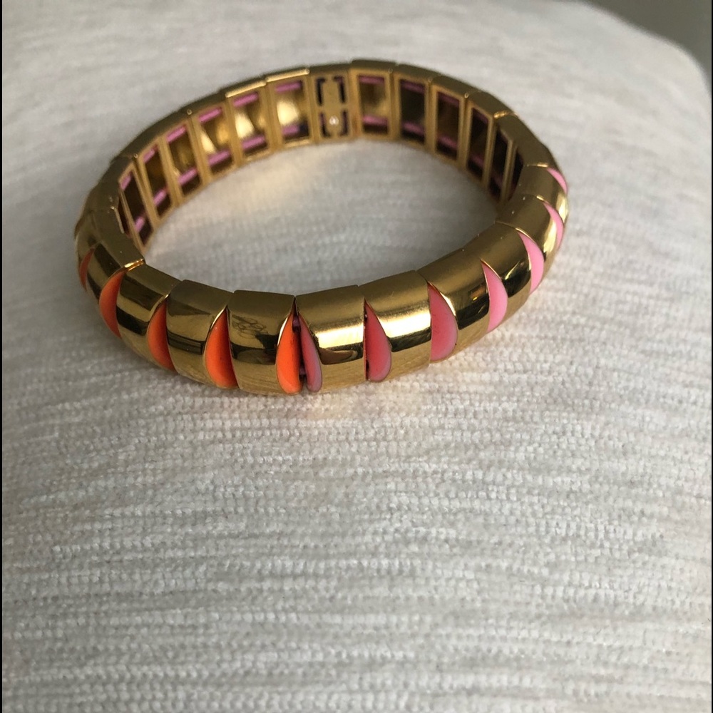 KATE SPADE sliced scallops metal stretch bracelet